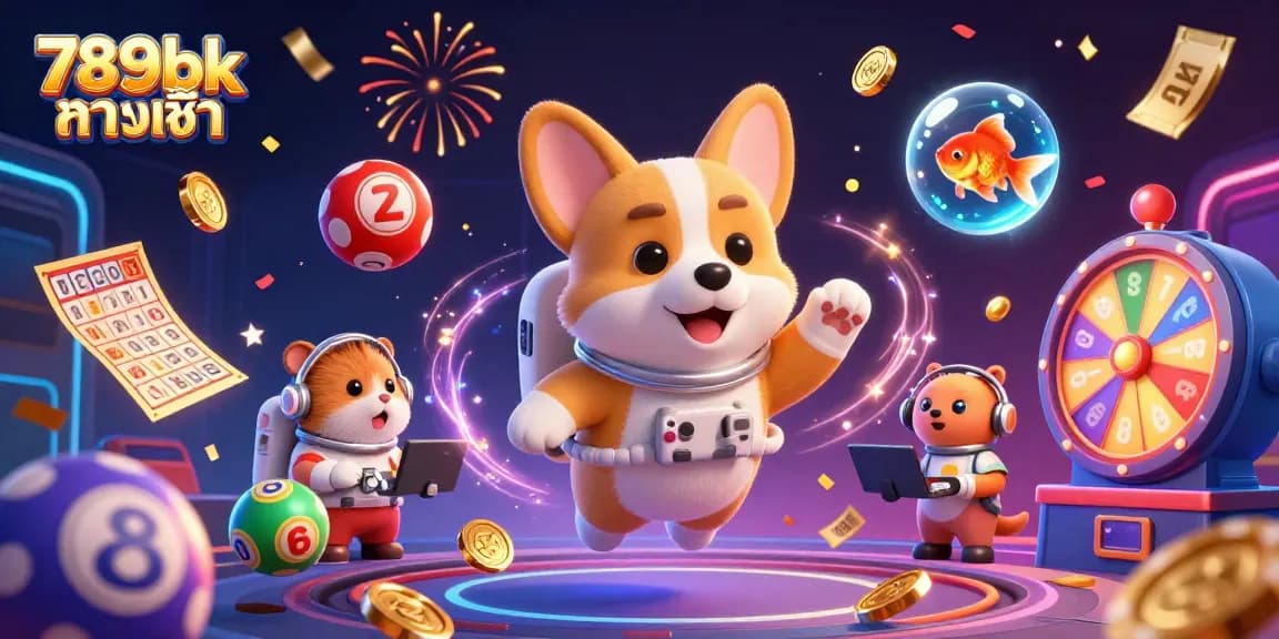 Experience thrilling action with 789bk ทางเข้า in a vibrant casino space scene featuring dynamic lottery elements.