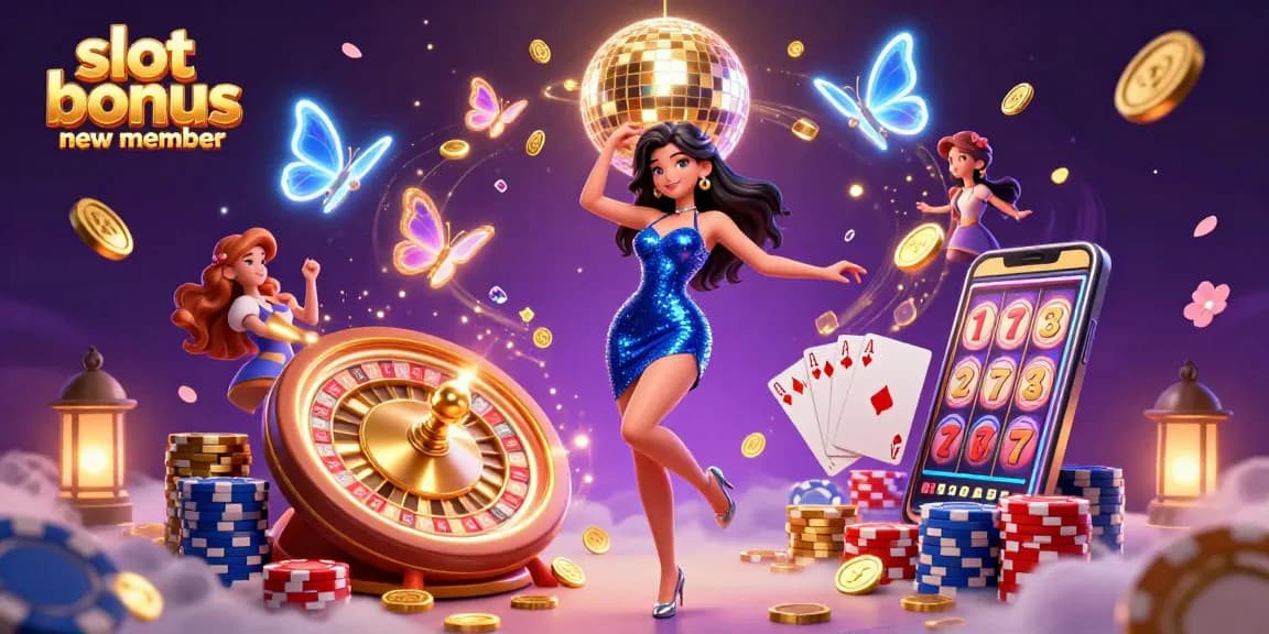 Experience the excitement of the slot bonus new member promotion with stunning 3D casino visuals.
