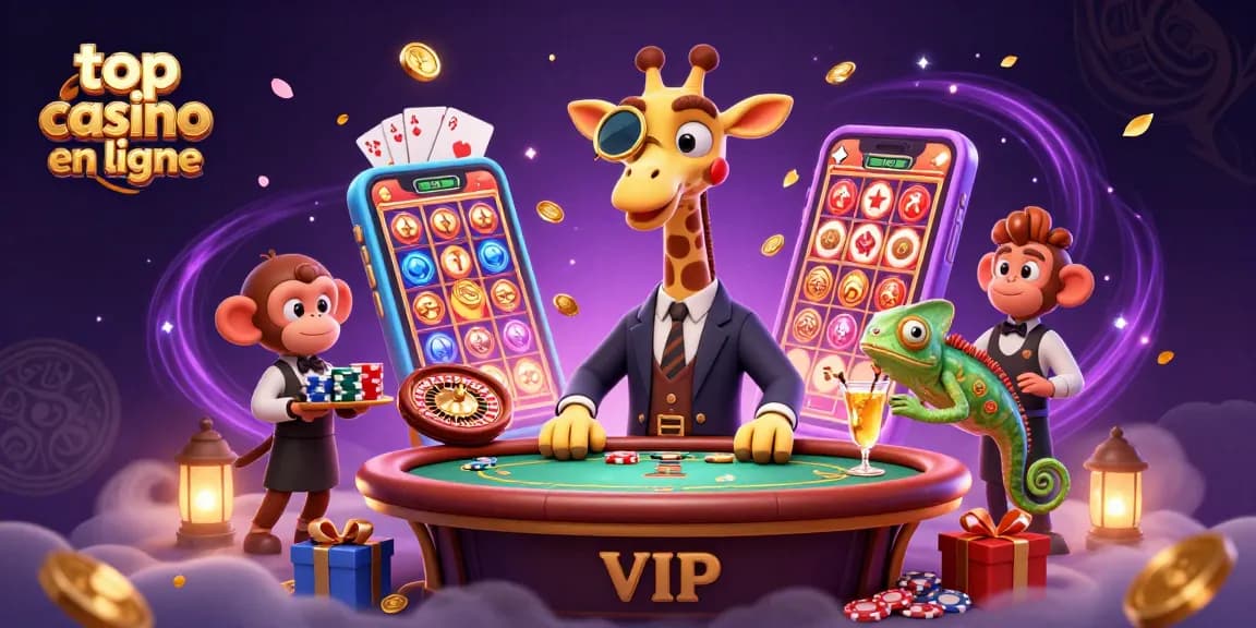 Découvrez l'excitation des meilleurs casinos en ligne avec des personnages dynamiques et des éléments de jeu ludiques.