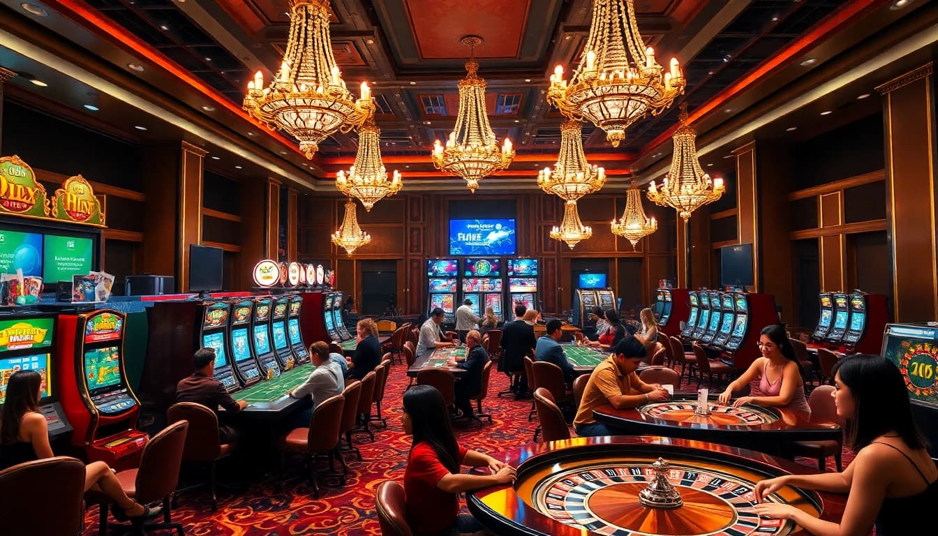 Experience thrilling online gaming with 'porn ai' elements at a vibrant luxurious casino.