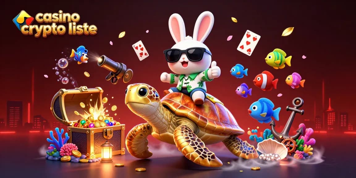 Jouer à la liste des casinos crypto dans un monde coloré avec un lapin chanceux.