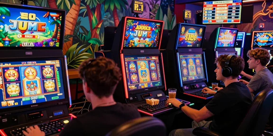 Engaging online gaming environment with players enjoying slot depo 1k and colorful graphics.