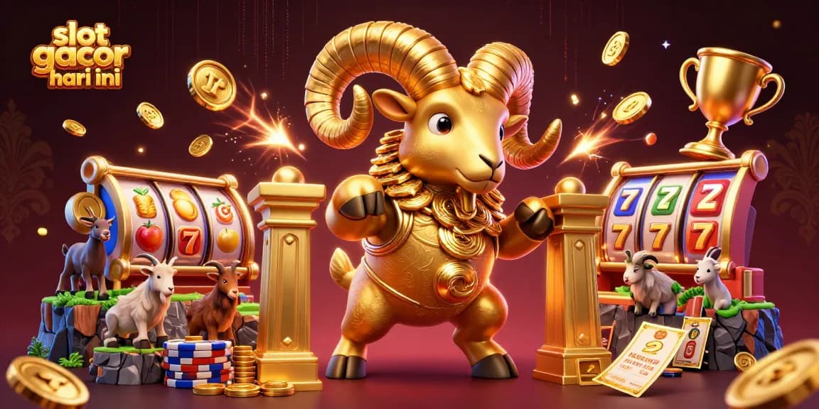 Engage with slot gacor hari ini through dynamic 3D casino gaming elements and vibrant illustrations.