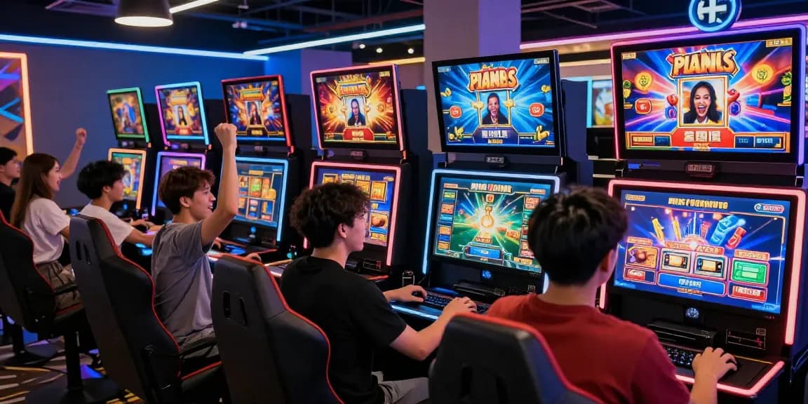 Players enjoying a vibrant gaming session on garuda303, showcasing exciting slot games and colorful graphics.