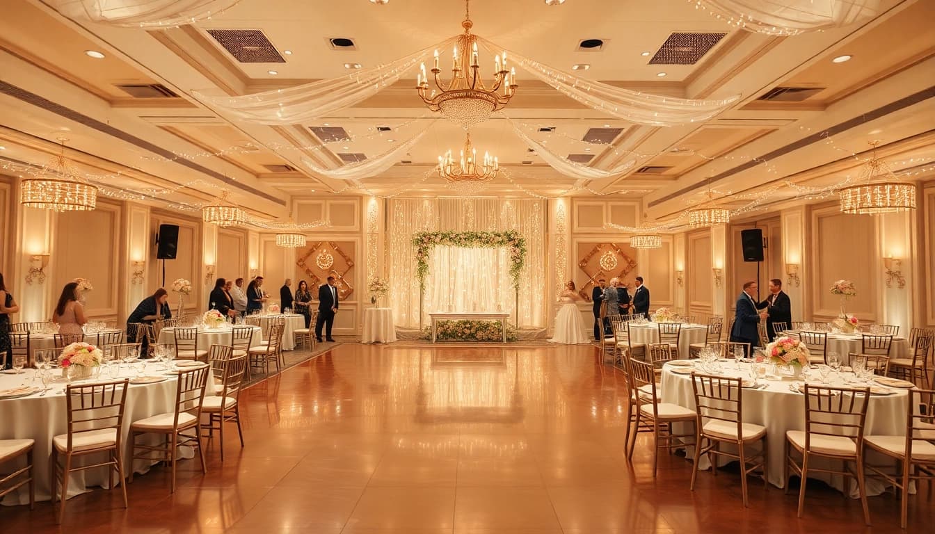 Stunning wedding event space Jacksonville showcasing elegant decor and vibrant atmosphere.