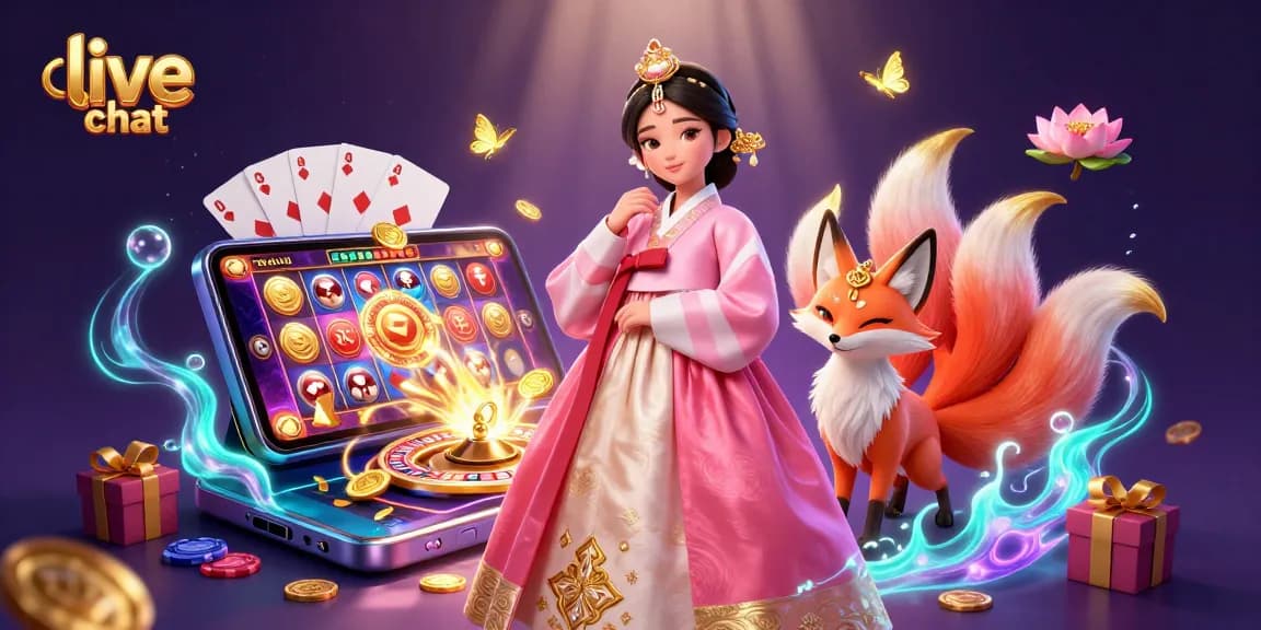 Engage in lively live video chat with characters amid vibrant casino-themed elements.