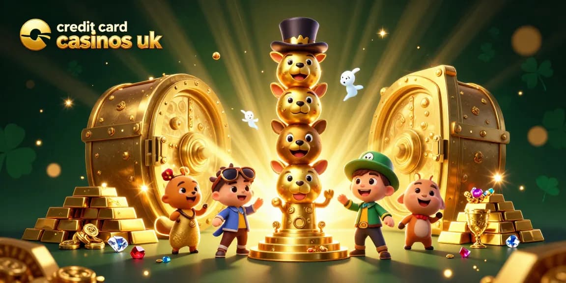 Engage with the exciting world of credit card casinos UK through an ultra-detailed 3D illustration showcasing casino elements.
