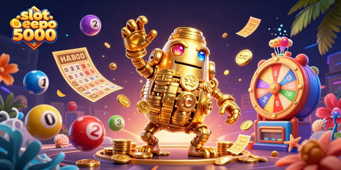 Experience the thrill of slot depo 5000 with mesmerizing golden golems and exciting game elements.