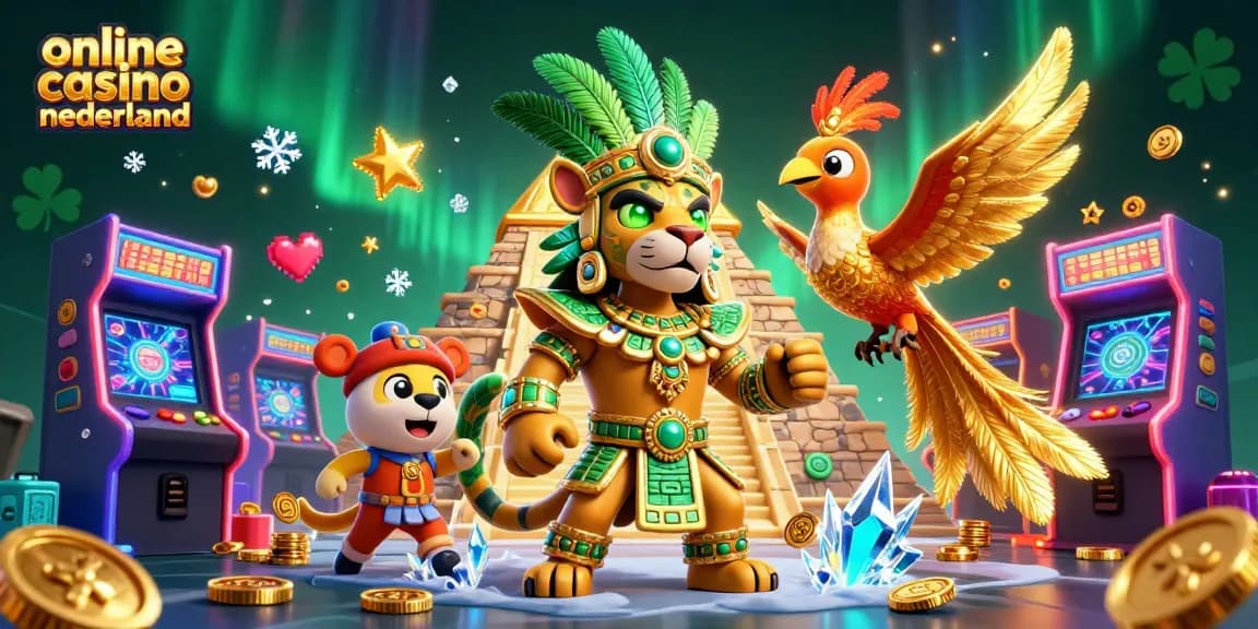 Experience an online casino nederland adventure with vibrant gaming elements and interactive characters.