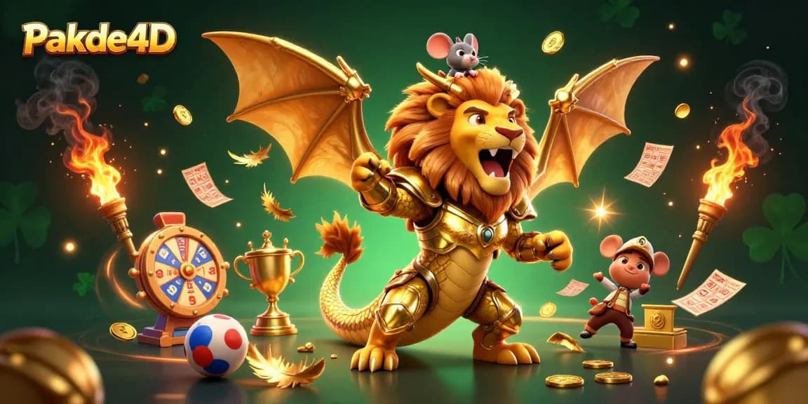 Experience the excitement of Pakde4D with dynamic elements and a thrilling lottery scene showcasing vibrant gaming features.