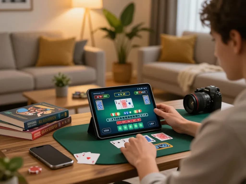 Player engaged in a live dealer blackjack game on 888top, showcasing responsible gaming at home.