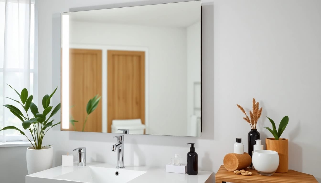 Stylish sonni Spiegelschrank mit eleganter Beleuchtung im modernen Badezimmer
