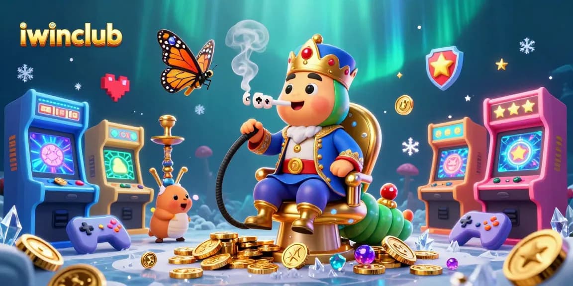 Join the gaming fun at iwinclub with vibrant characters and captivating action in a dazzling casino scene.