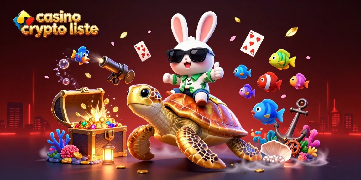 Jouer à la liste des casinos crypto dans un monde coloré avec un lapin chanceux.