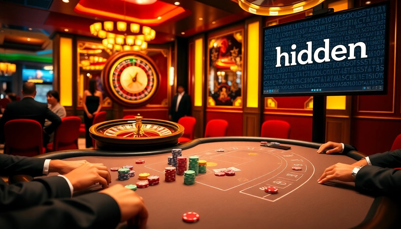 Engage with the hidden wiki while enjoying a thrilling poker game in a luxurious casino setting.
