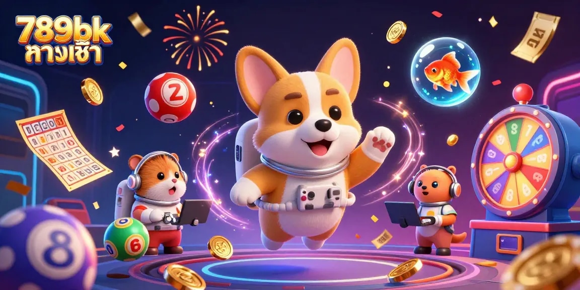 Experience thrilling action with 789bk ทางเข้า in a vibrant casino space scene featuring dynamic lottery elements.