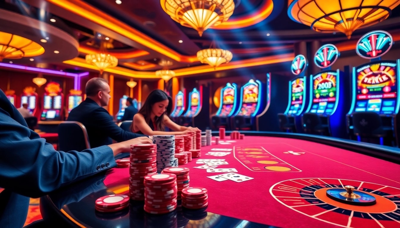 Players enjoying high RTP Pragmatic Play slots in a luxurious casino environment.