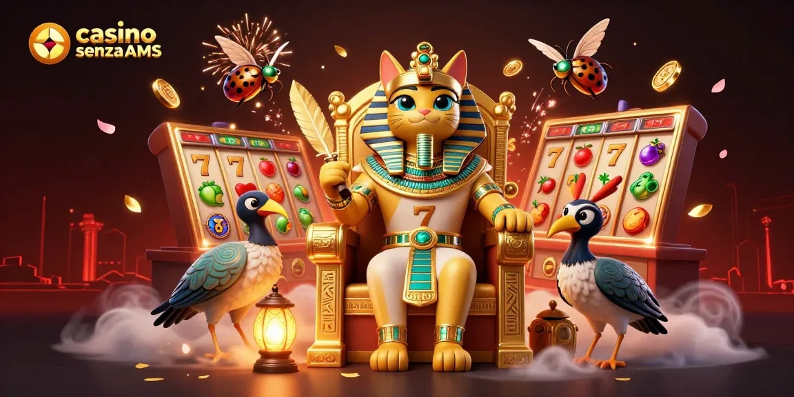 Vivi l'emozione della vittoria con l'illustrazione vivace del casinò senza AAMS che presenta avvincenti rulli delle slot.