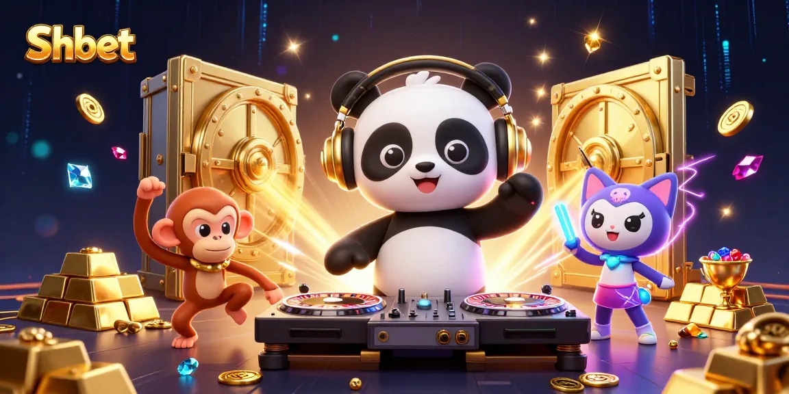 Experience thrilling Shbet gaming with lively characters and dazzling casino elements.