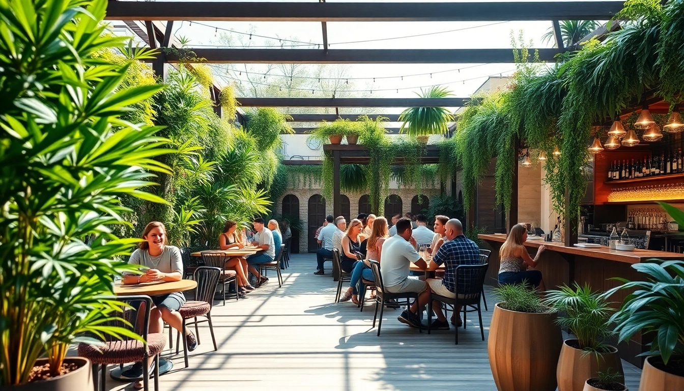 Relaxing scene highlighting the Best Cannabis Clubs Madrid with people enjoying community vibes.