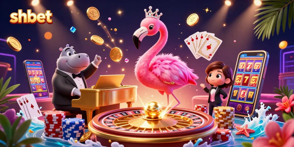 Engage with SHBET for thrilling casino gameplay featuring fun characters and dynamic elements.