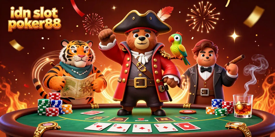 Engage with idn slot poker88 in a thrilling casino scene filled with vibrant poker action.