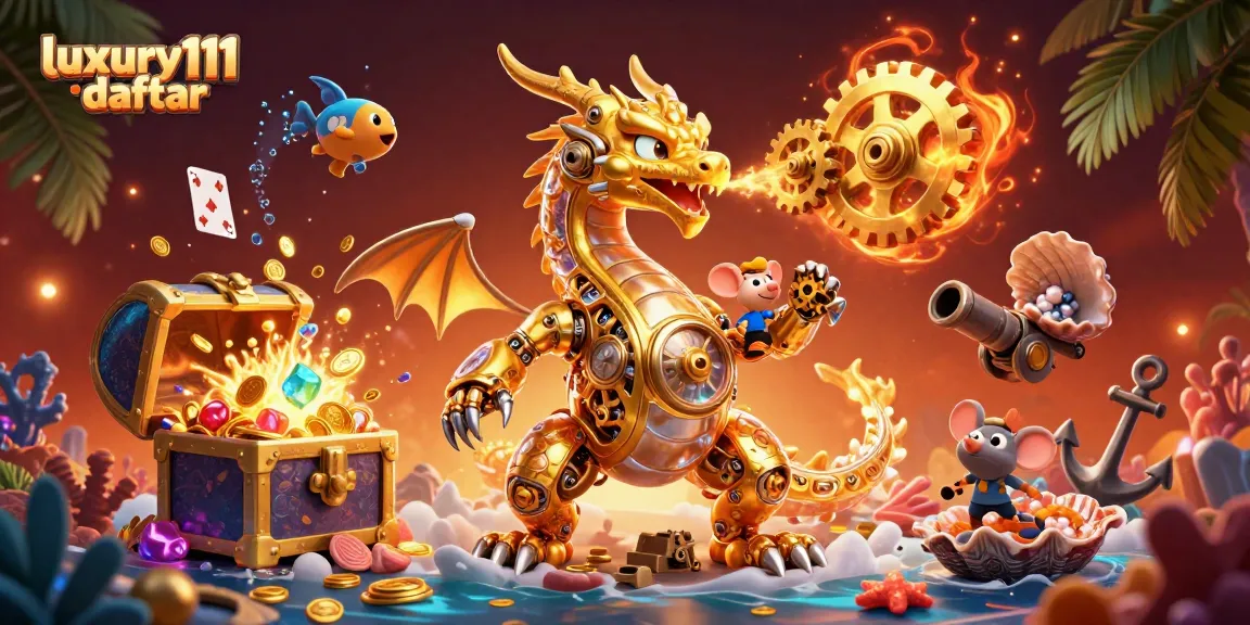 Playing at luxury111 daftar brings excitement with a golden dragon and treasure-filled adventure.