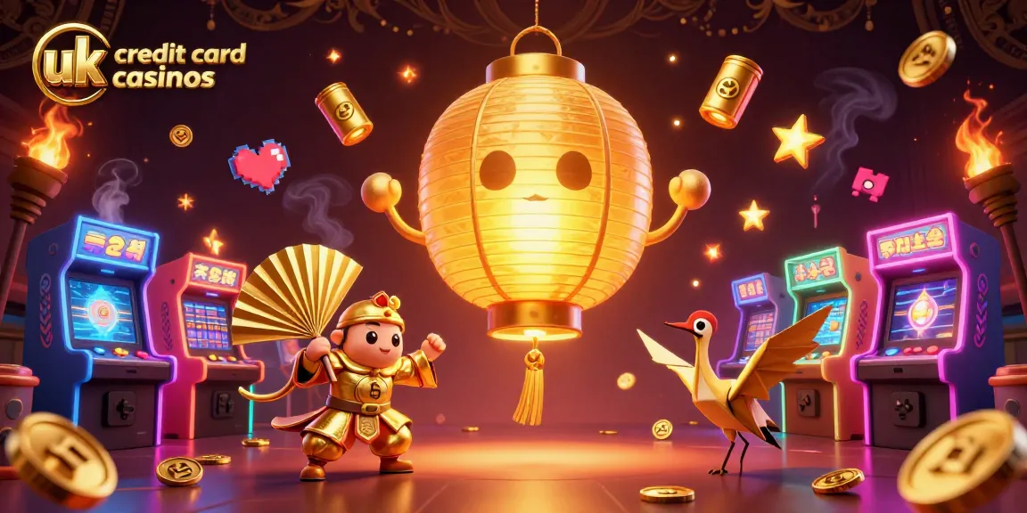 Experience thrilling gameplay at uk credit card casinos with vibrant 3D elements and golden accents.
