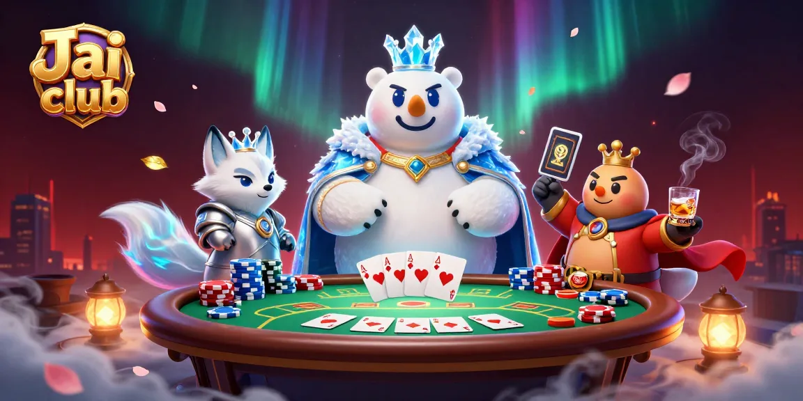 Engage with Jai club players at a vibrant poker table featuring dynamic game elements and a magical backdrop.