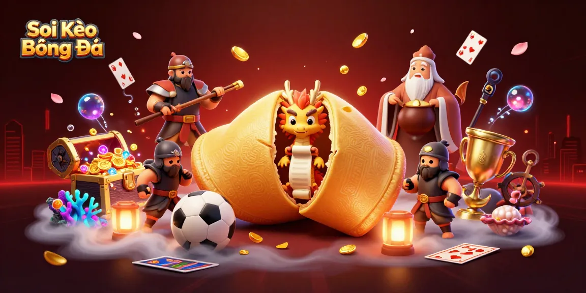 Soi Kèo Bóng Đá sports betting depicted with dynamic characters and energetic casino elements.