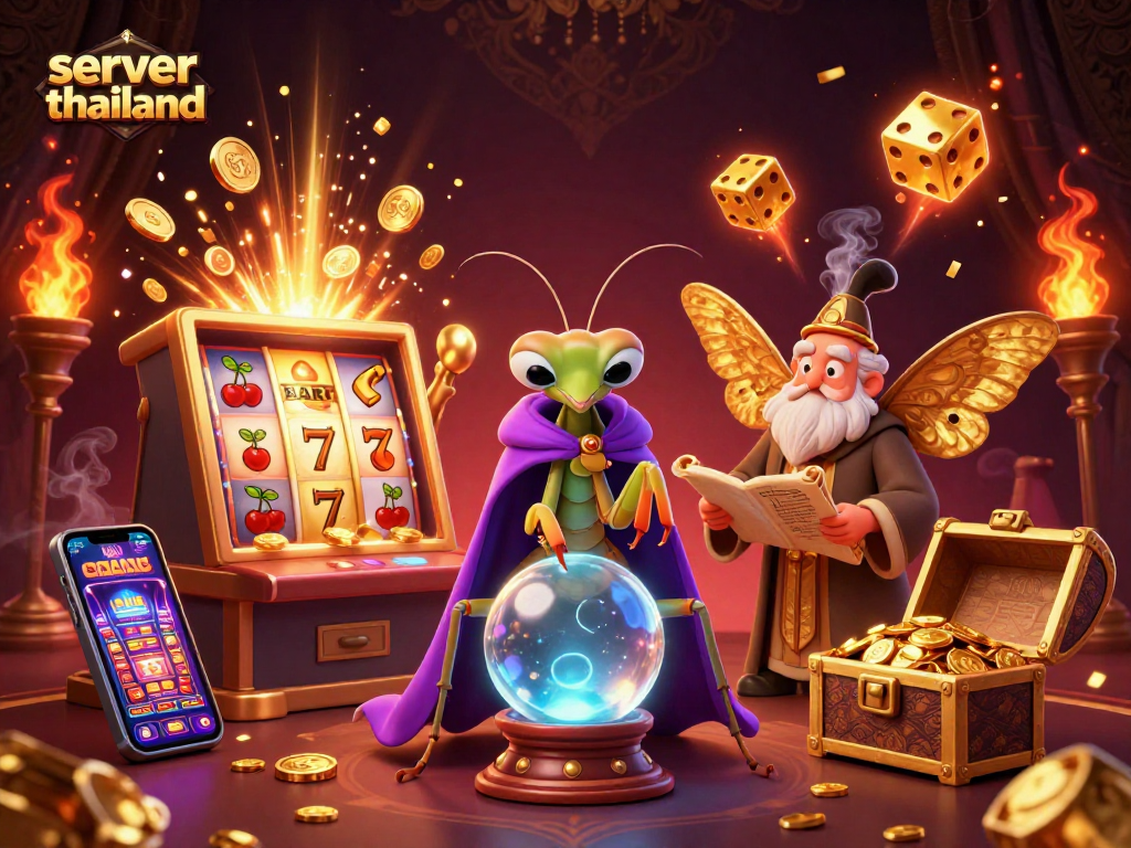 Experience fortune with server thailand as luck unfolds in an energetic casino scene filled with golden treasures.