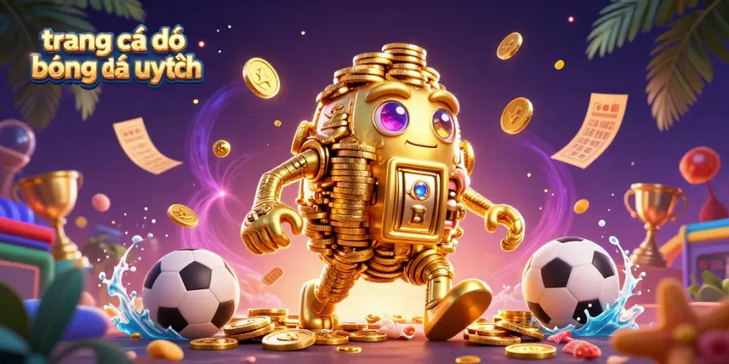 Engage with top-rated trang cá độ bóng đá uy tín showcasing vibrant soccer-themed elements and a golden golem.