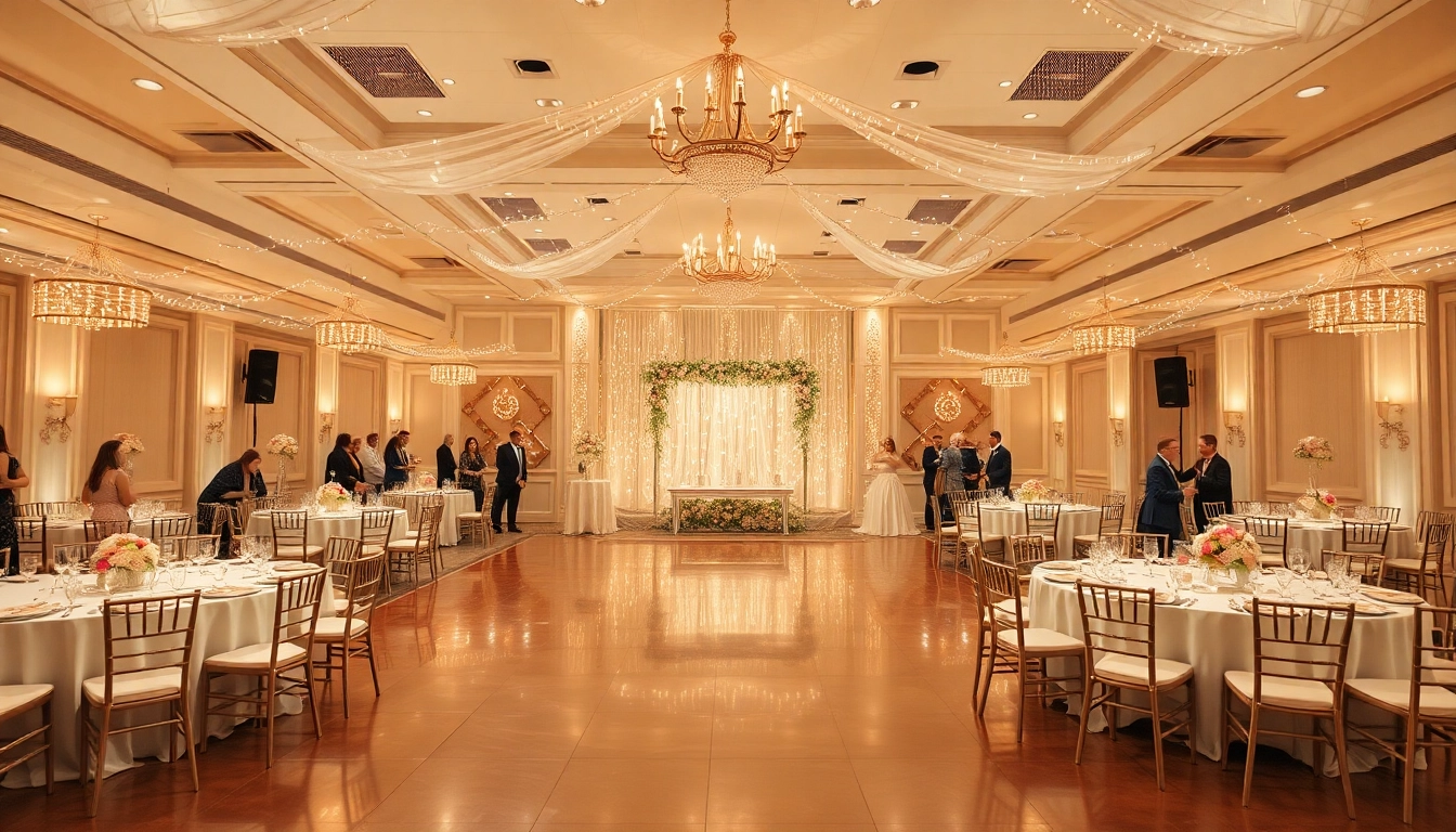 Stunning wedding event space Jacksonville showcasing elegant decor and vibrant atmosphere.