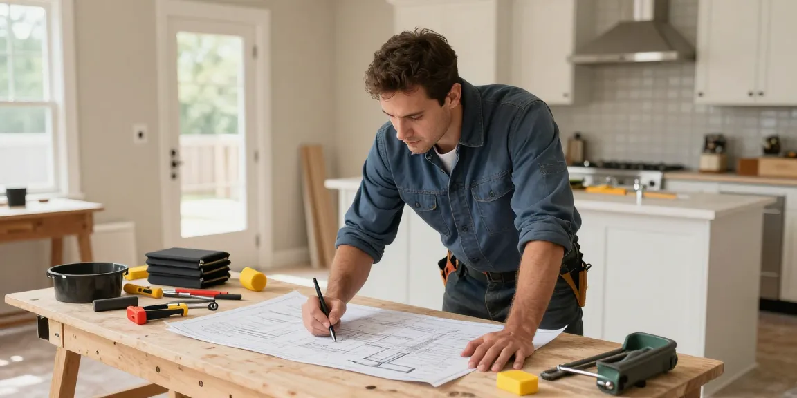 We buy houses in Tennessee, trusted local services, professional contractor reviewing renovation plans.