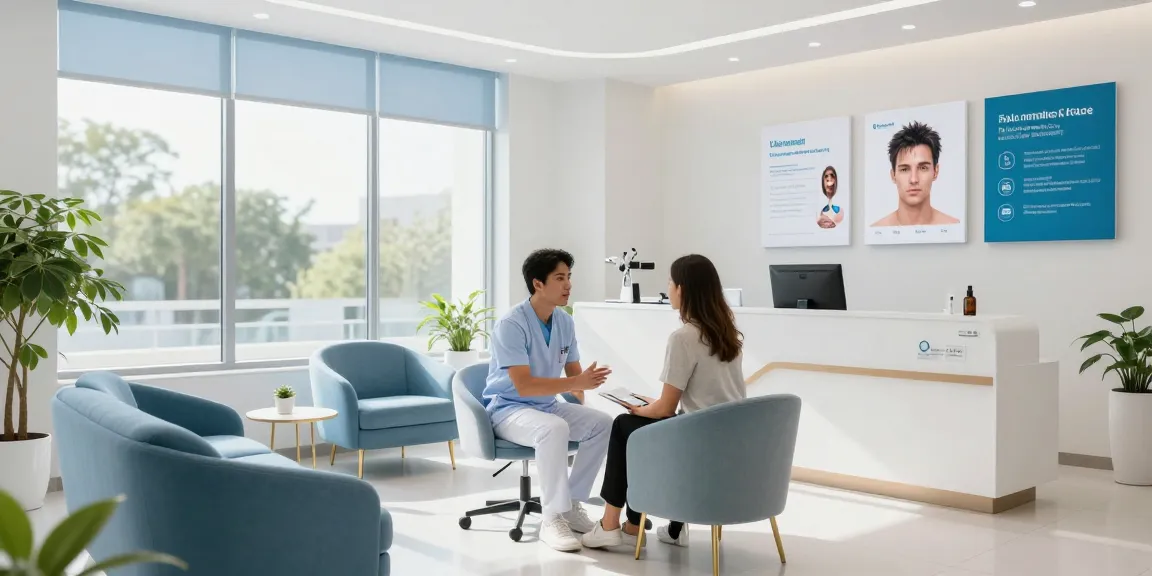 Hair transplant turkey consultation at a modern health clinic showcasing patient care services and doctor expertise.