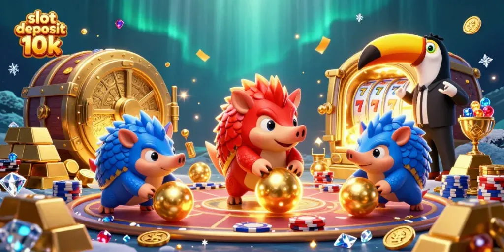 Mainkan slot deposit 10k dan raih jackpot besar sambil bersenang-senang dengan uang logam dan permainan!