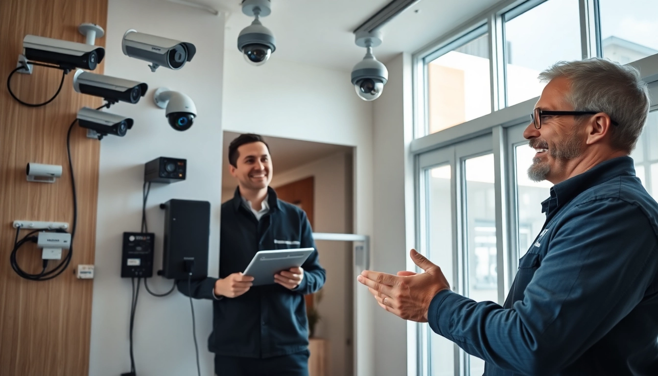 Cámaras Hikvision mostradas en una instalación de sistema de seguridad moderno, destacando la innovación y la confianza.