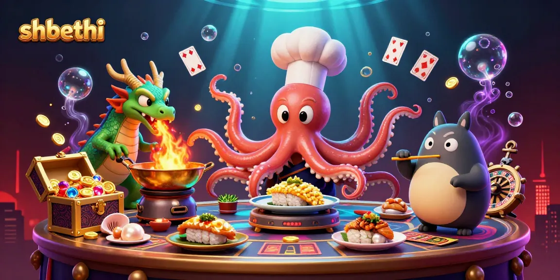 Engage in thrilling gaming with shbethi's vibrant casino-themed illustration featuring dynamic characters.