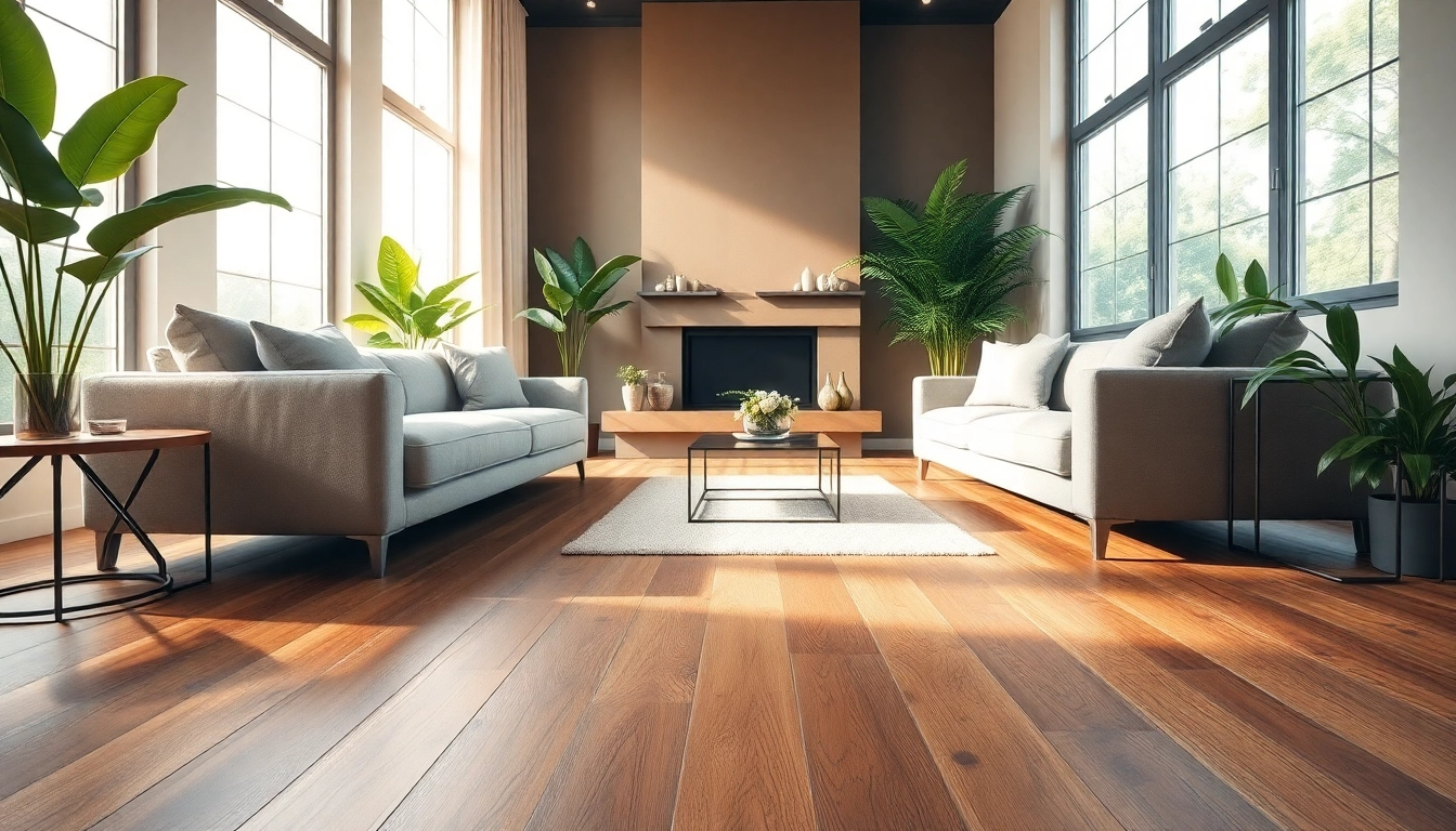 Bright and inviting interior featuring luxury vinyl flooring with a wood-like texture in a modern living room.