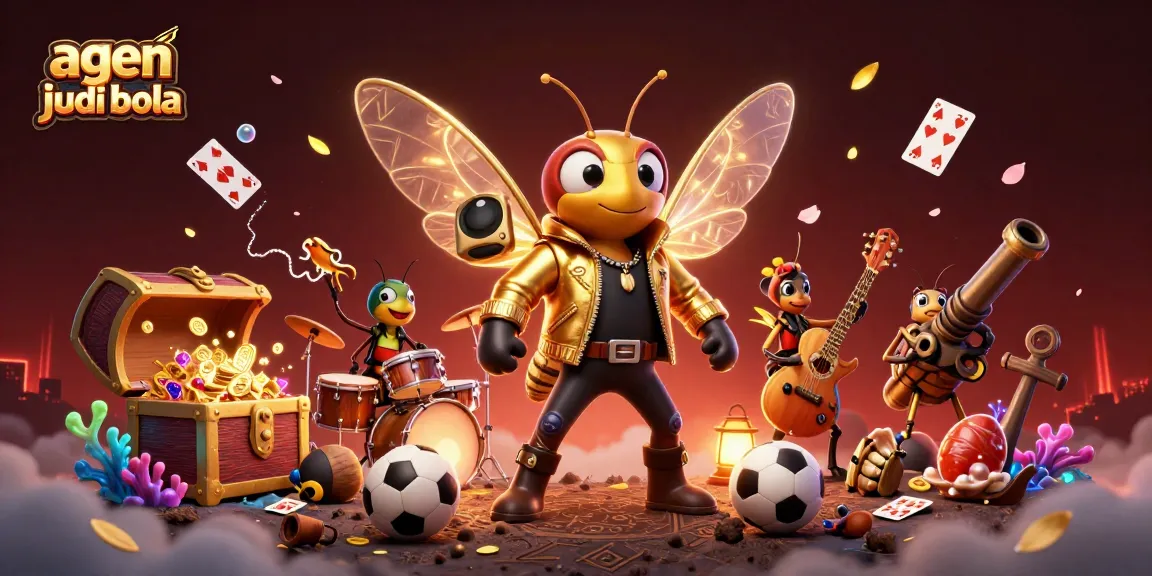 Place your winning bets with agen judi bola in this vibrant, detailed illustration.