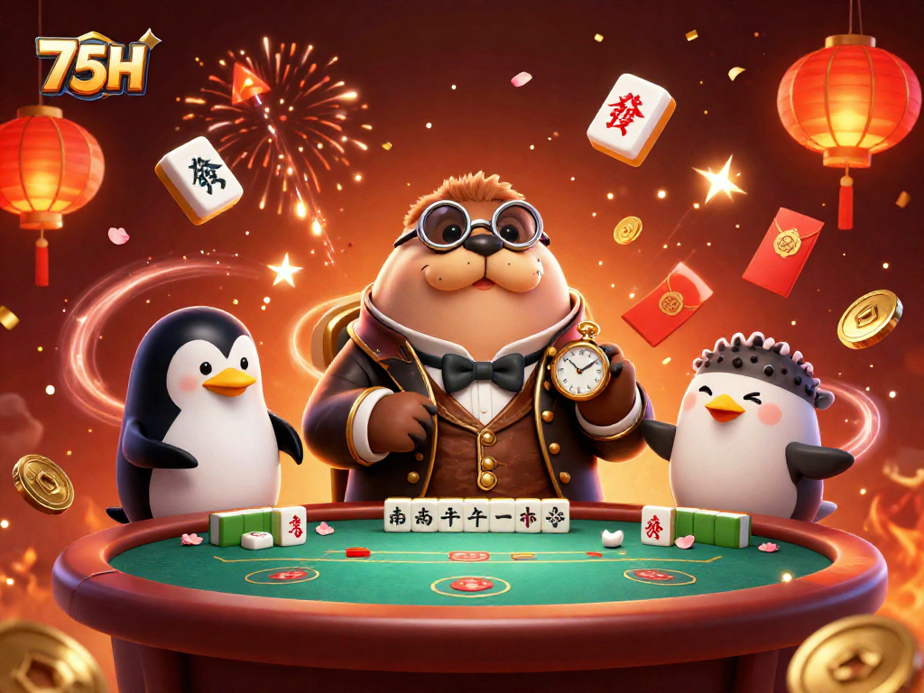 75H jogando poker subaquático com personagens animados, luxo e diversão no cassino.
