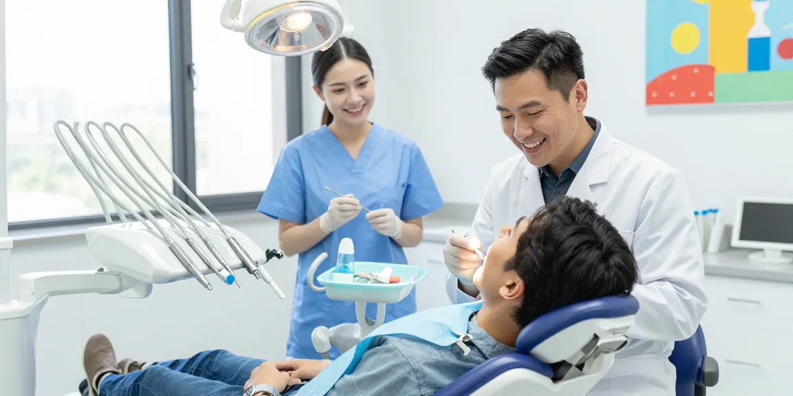 Visit a dentist for a comfortable dental check-up in a welcoming clinic.