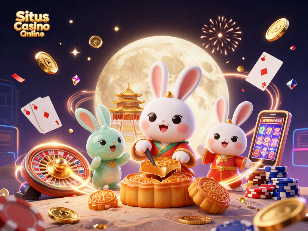 Engage with exciting gameplay on Situs Casino Online, featuring enchanting luck from moon rabbits.