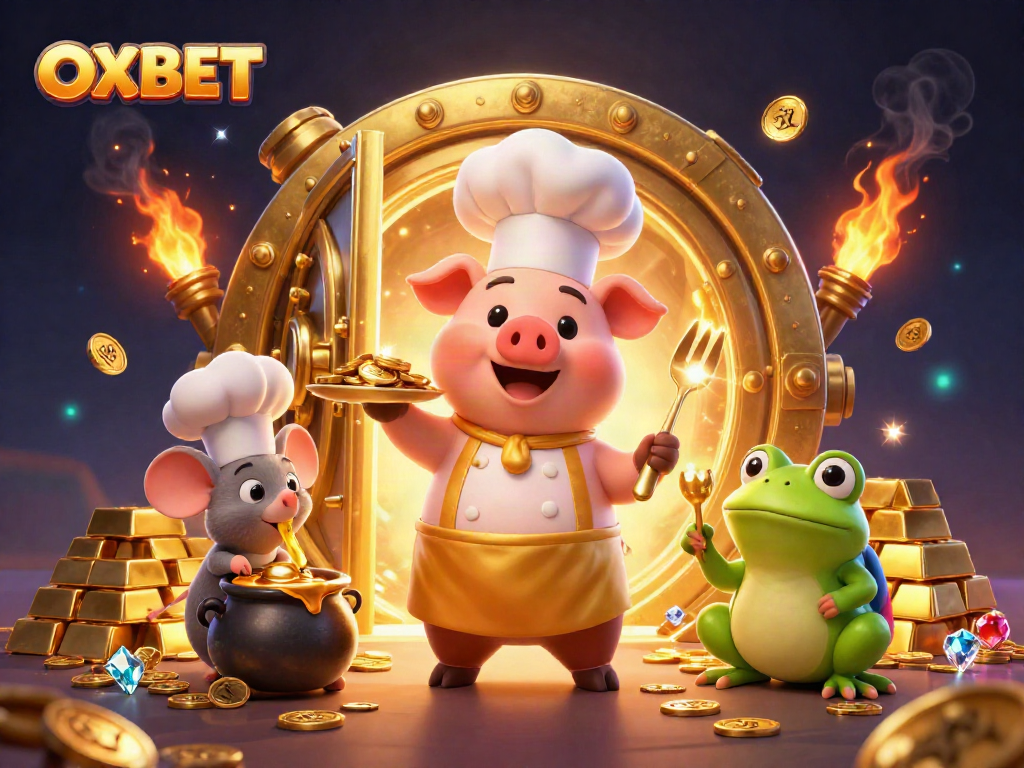 Join OXBET players indulging in a treasure of gold coins and casino fun!