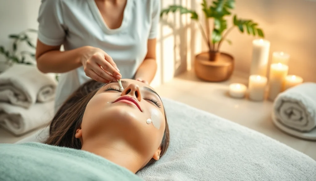 Experience the rejuvenating RejuvaGlow Facial, featuring a serene spa environment and skin-glowing techniques.