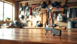 Browse quality forced reset trigger for sale with detailed design on a workshop table.