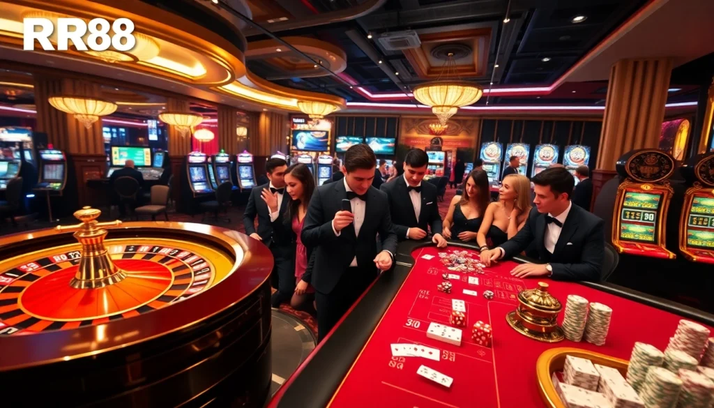 Experience the thrill of RR88 with vibrant casino tables and exciting gameplay.