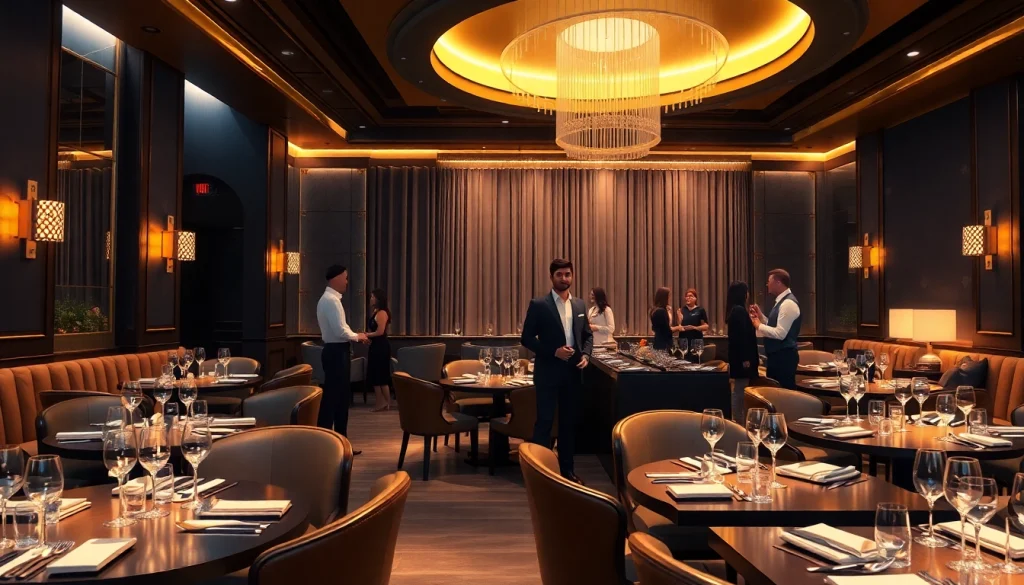 Experience the luxurious setting of gdmc.bio's shirt room with a vibrant atmosphere and stylish staff.